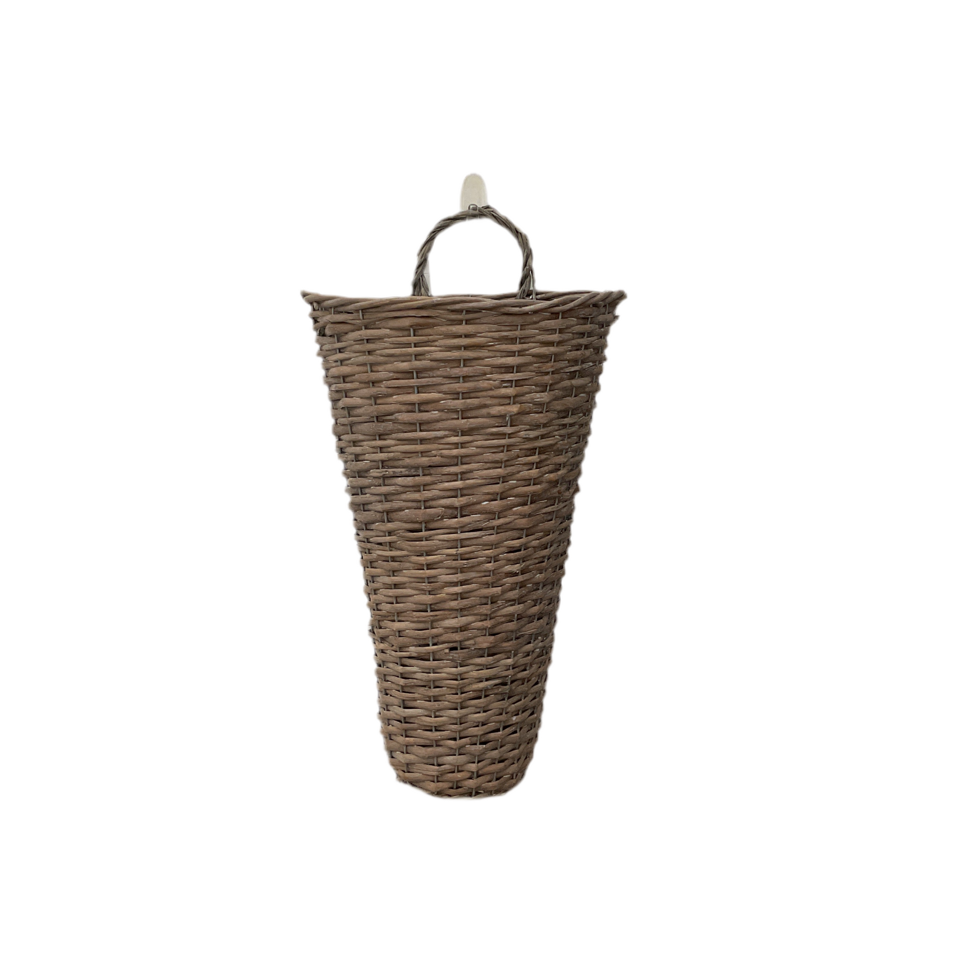Tapered Wicker Hanging Basket