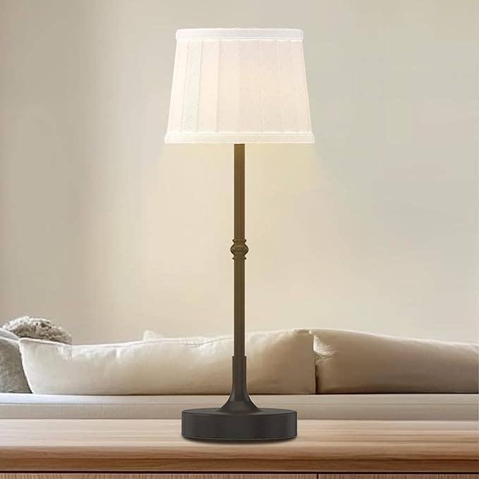 Cordless Rechargeable Black LED Lamp