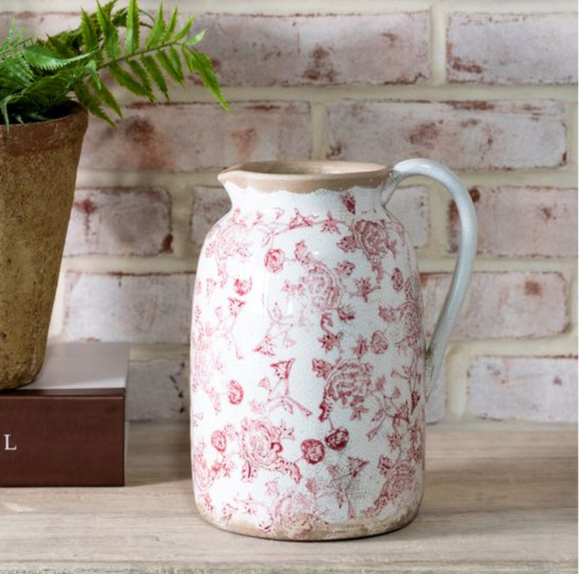 Red Heritage Handle Vase