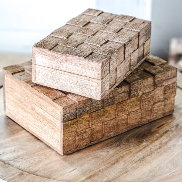 Wood Weave Boxes