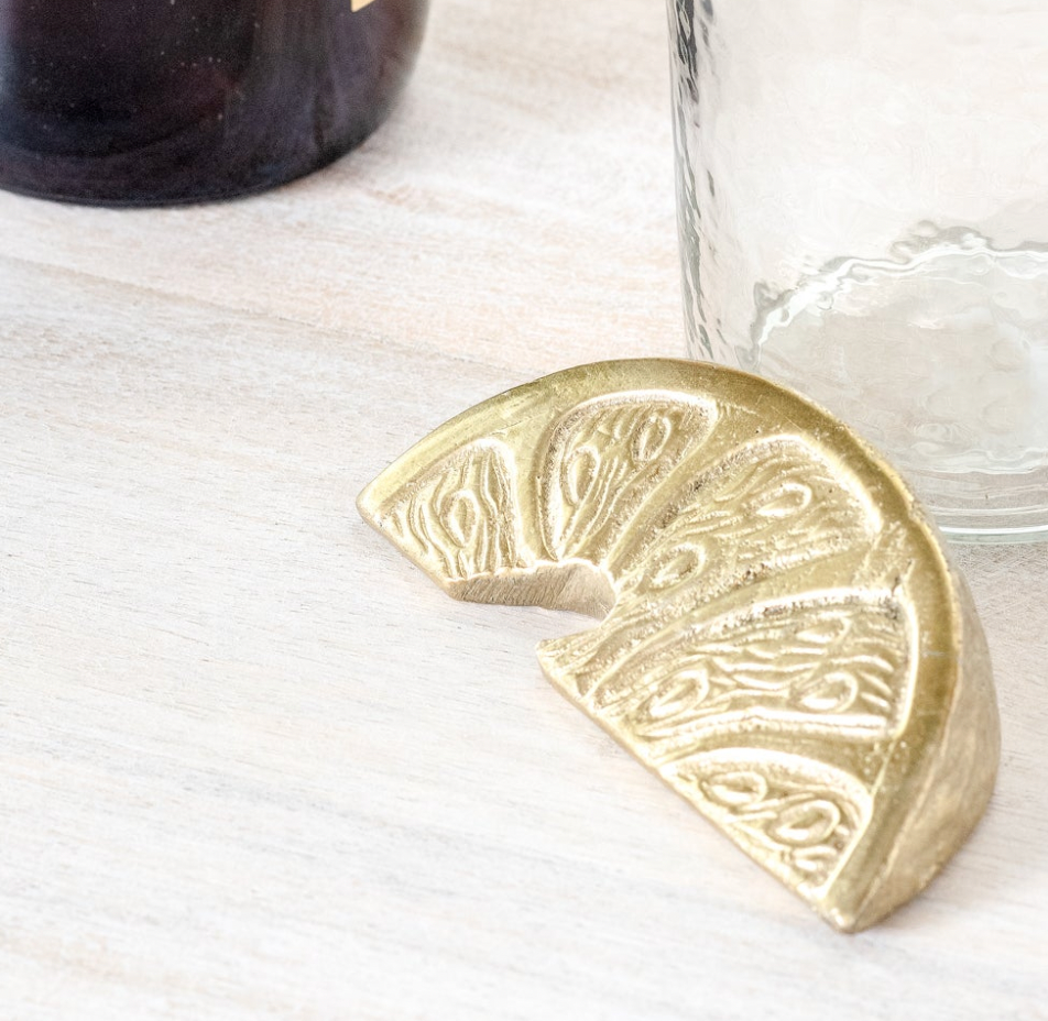 Gold Lime Wedge Bottle Opener