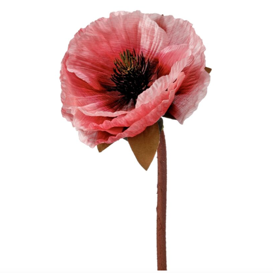 Faux Poppy Stem