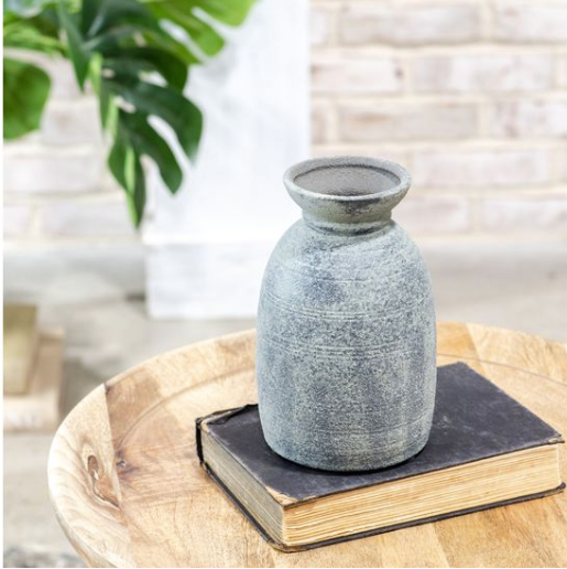 Grey Wash Deco Vase