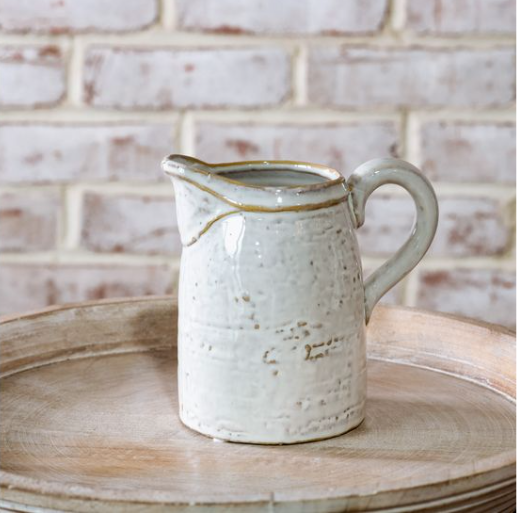 Fancy White Pitcher