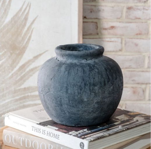 Black Round Vase