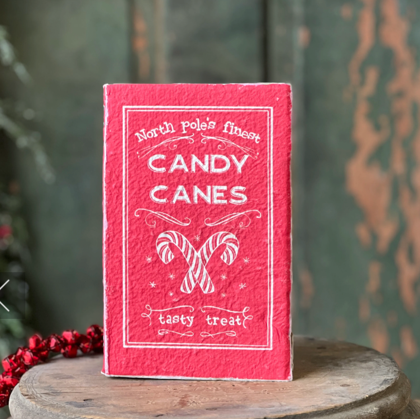 Vintage Notebook- Candy Canes
