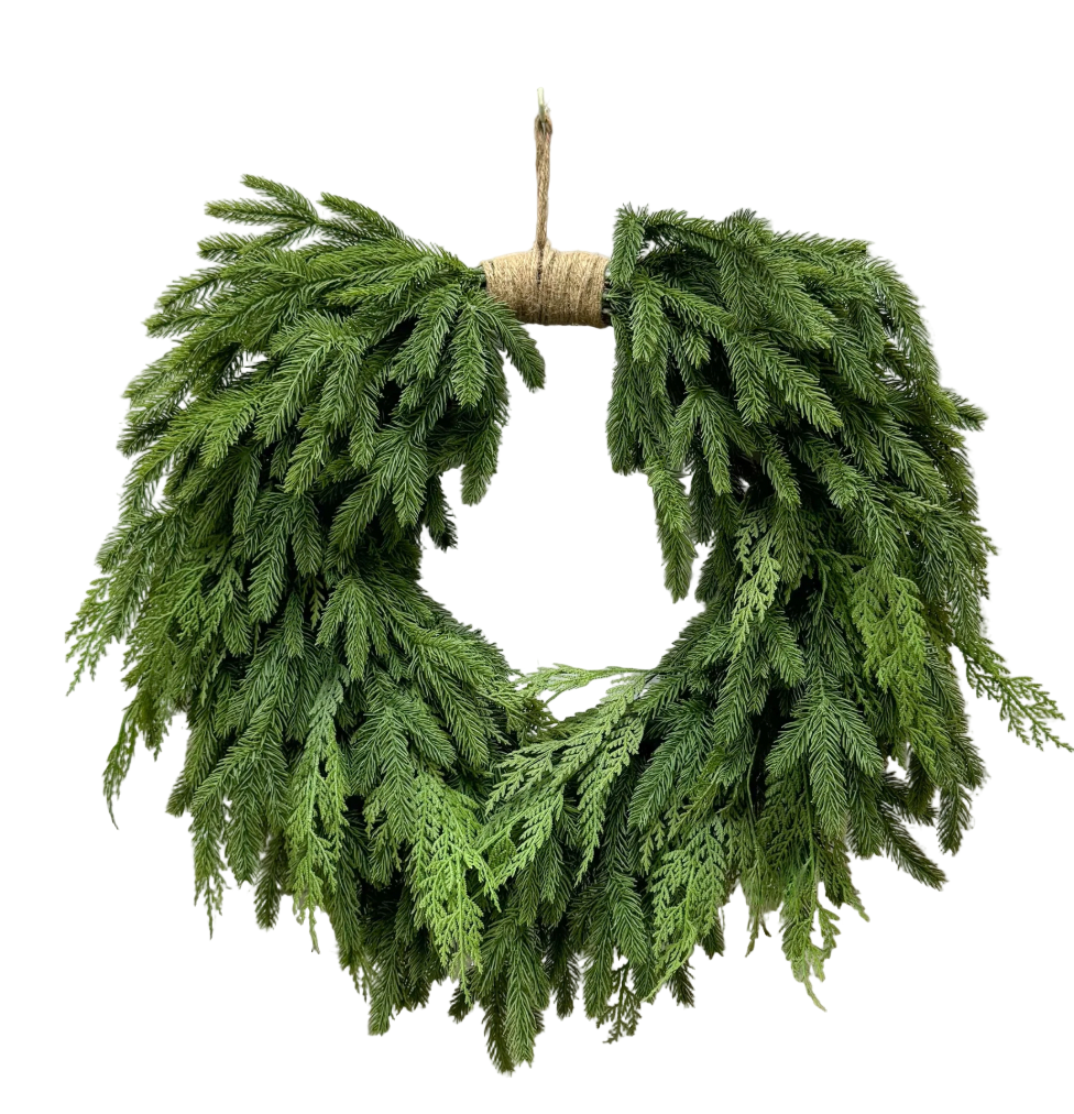 Real Touch Spruce & Cedar Wreath