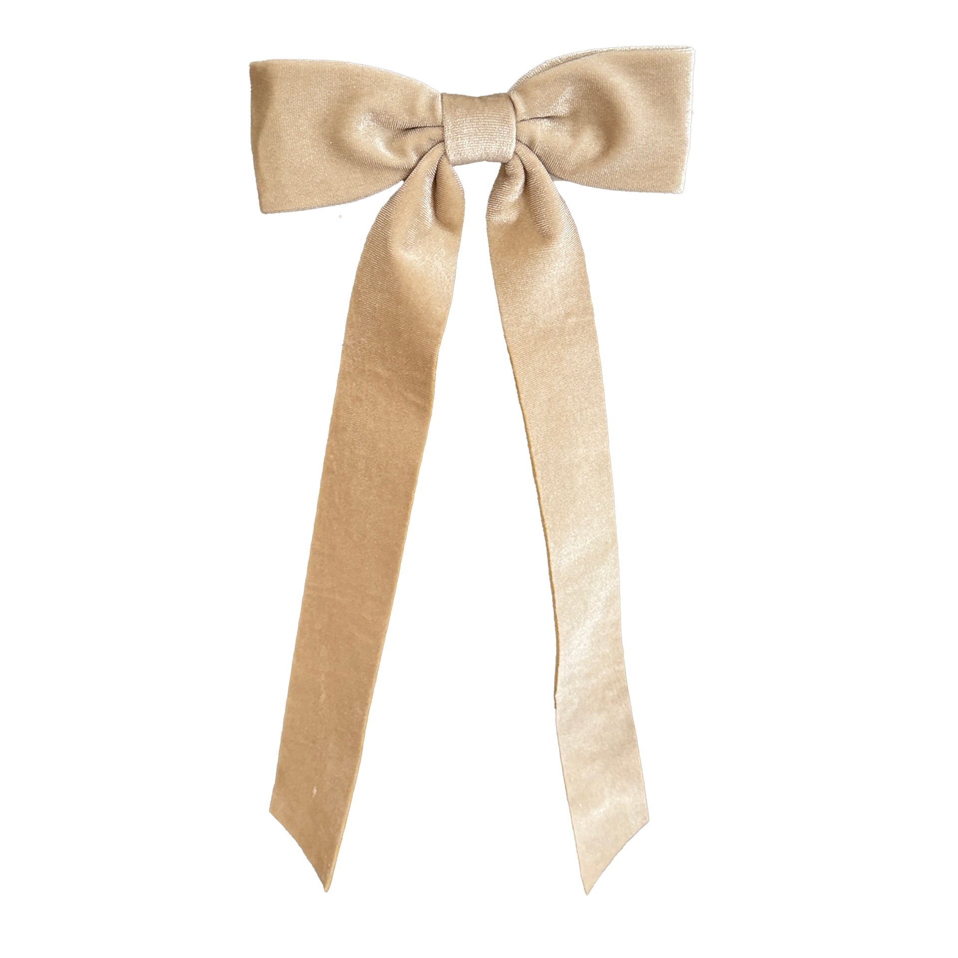 Velvet Bow- Beige