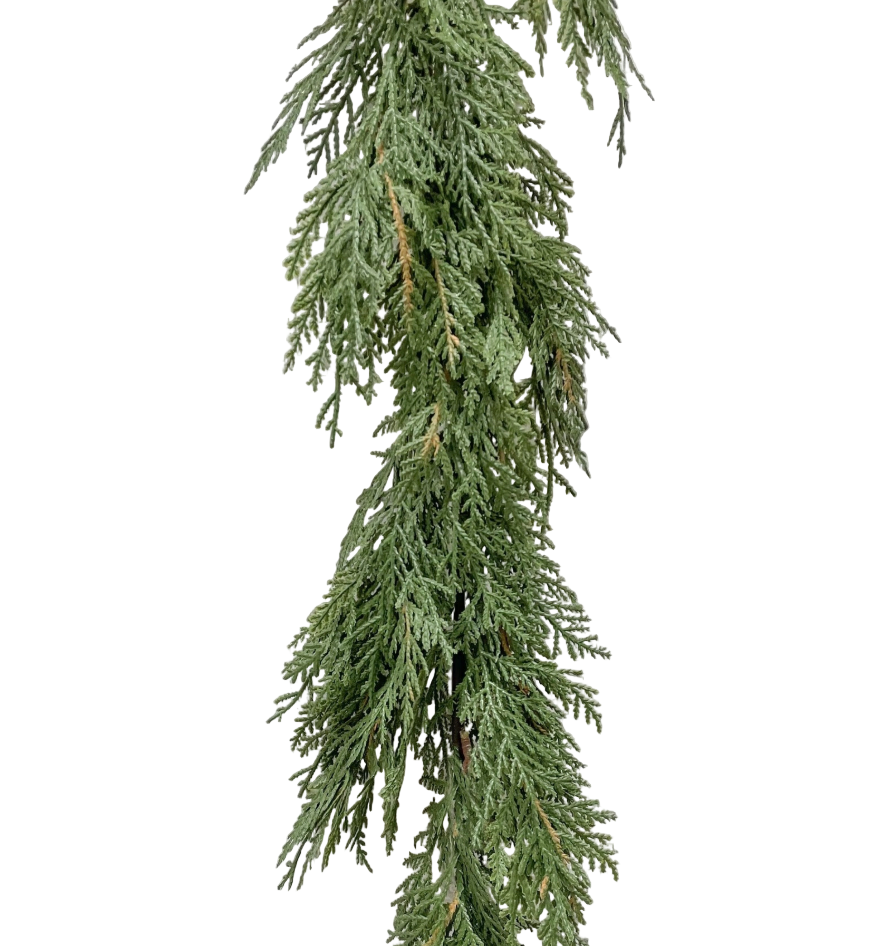 Green artificial garland