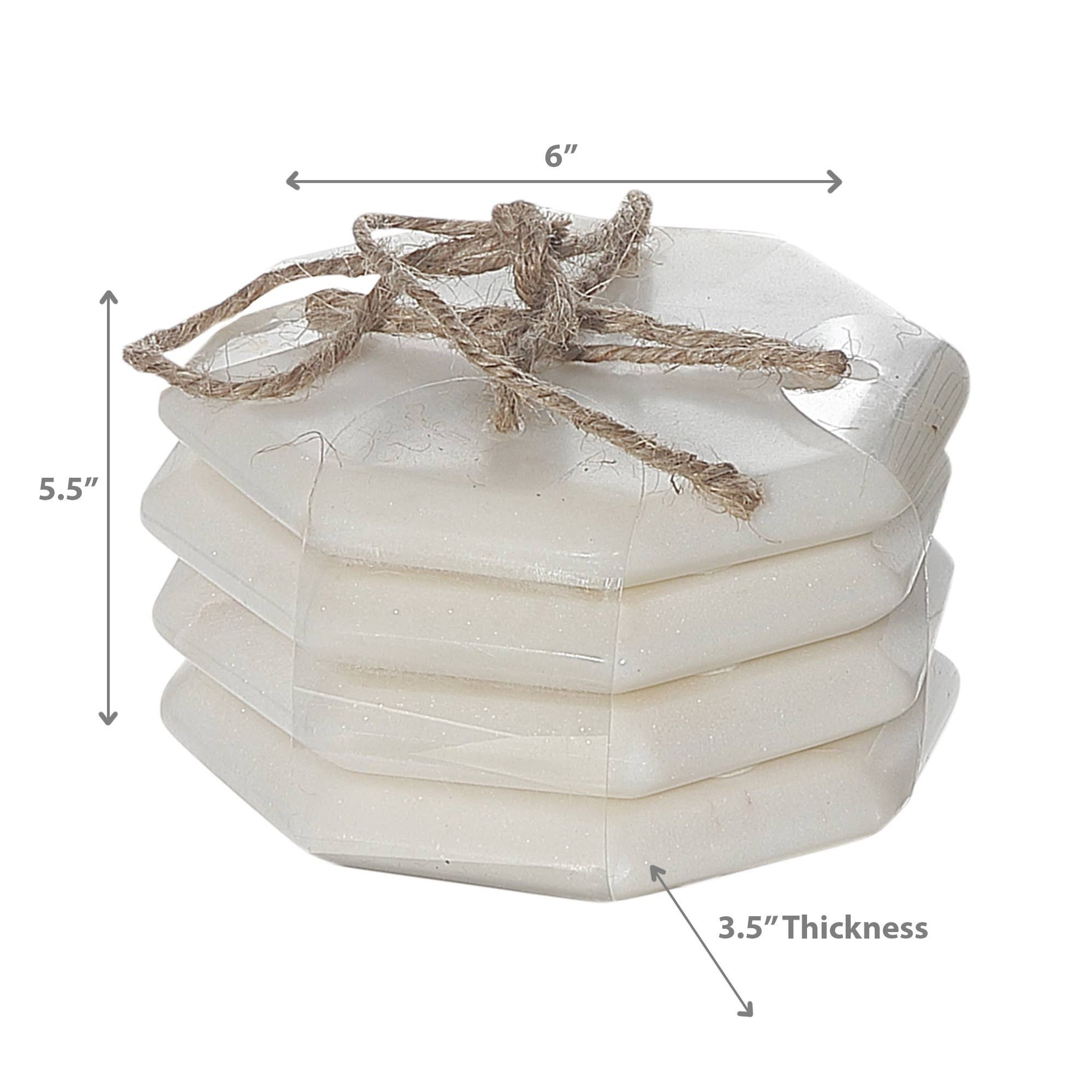 Octagon White Marble Coasters