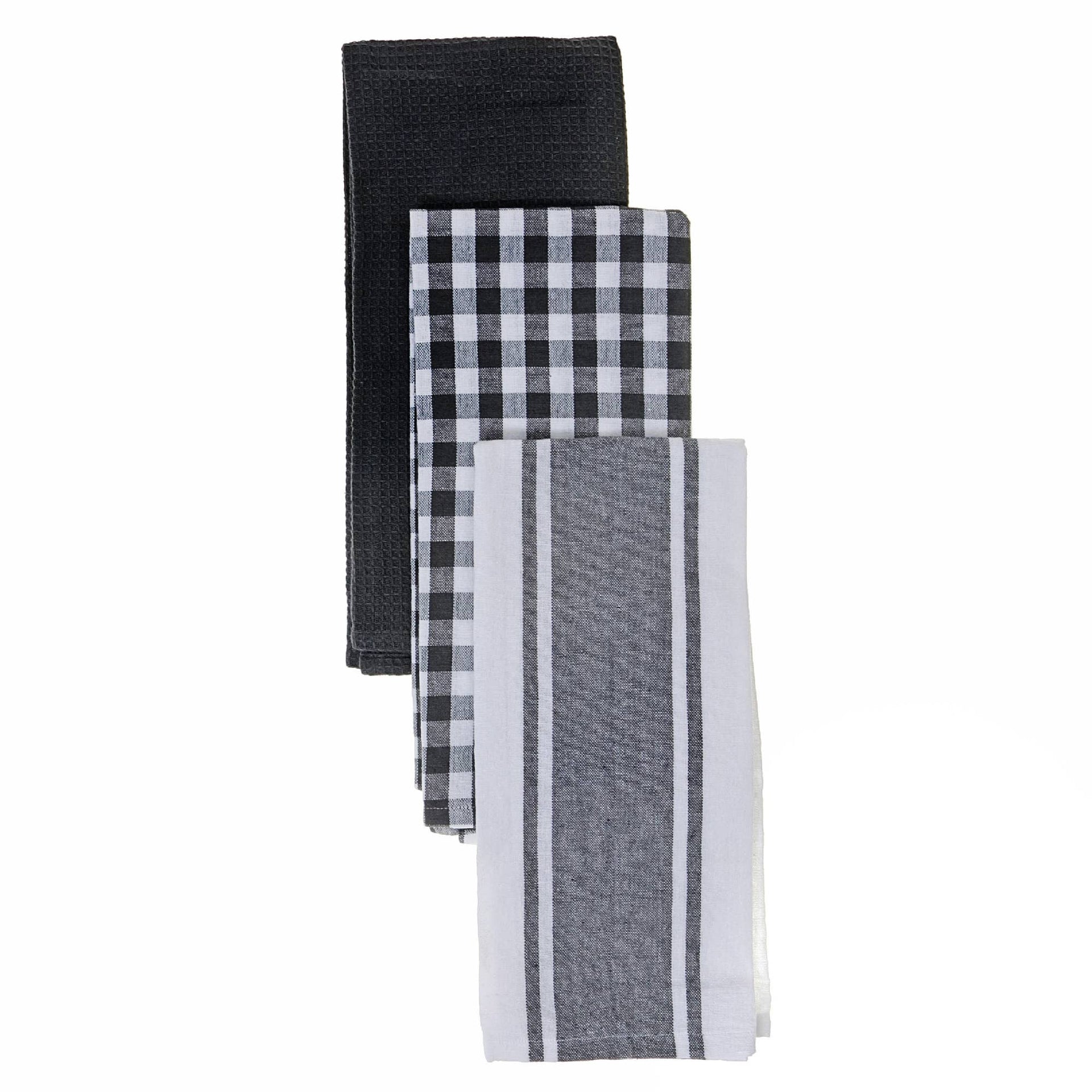 Kitchen Towel Set- Grey Plaid