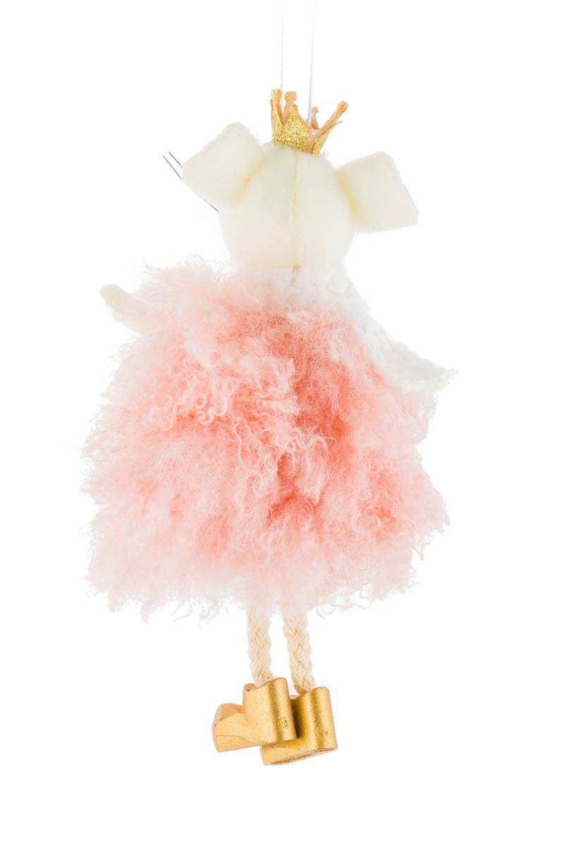 White Mouse Princess Ornament