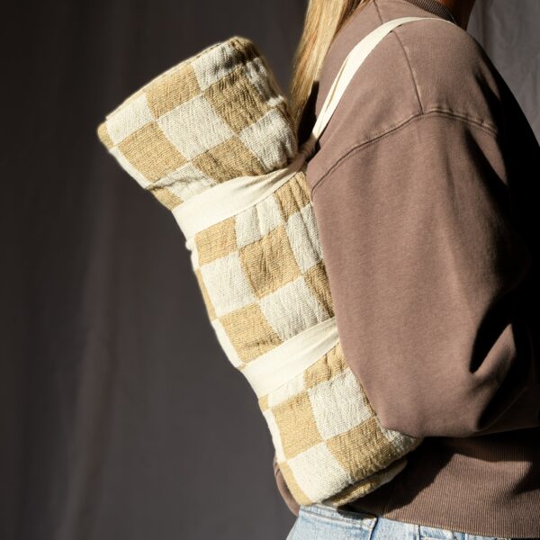 Camel Checkered Throw