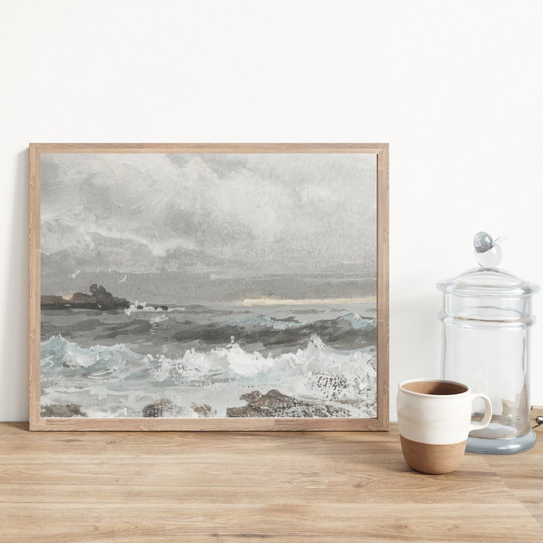 waves, coastal, art print, digital print