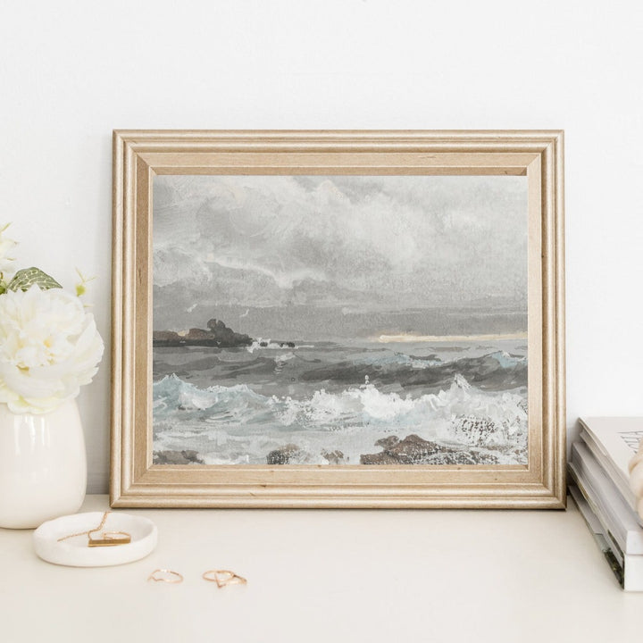waves, coastal, art print, digital print