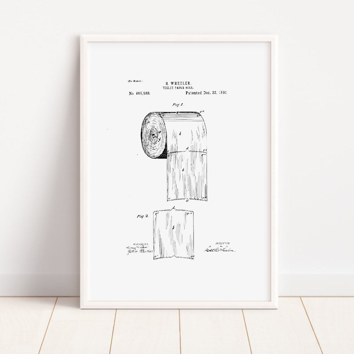 Toilet Paper Patent Vintage Art Print