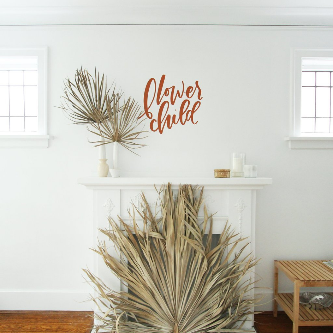 Gold Flower Child Decal - Urban Walls Decals