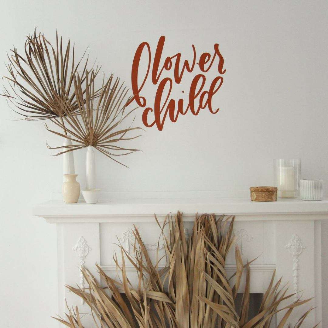 Gold Flower Child Decal - Urban Walls Decals