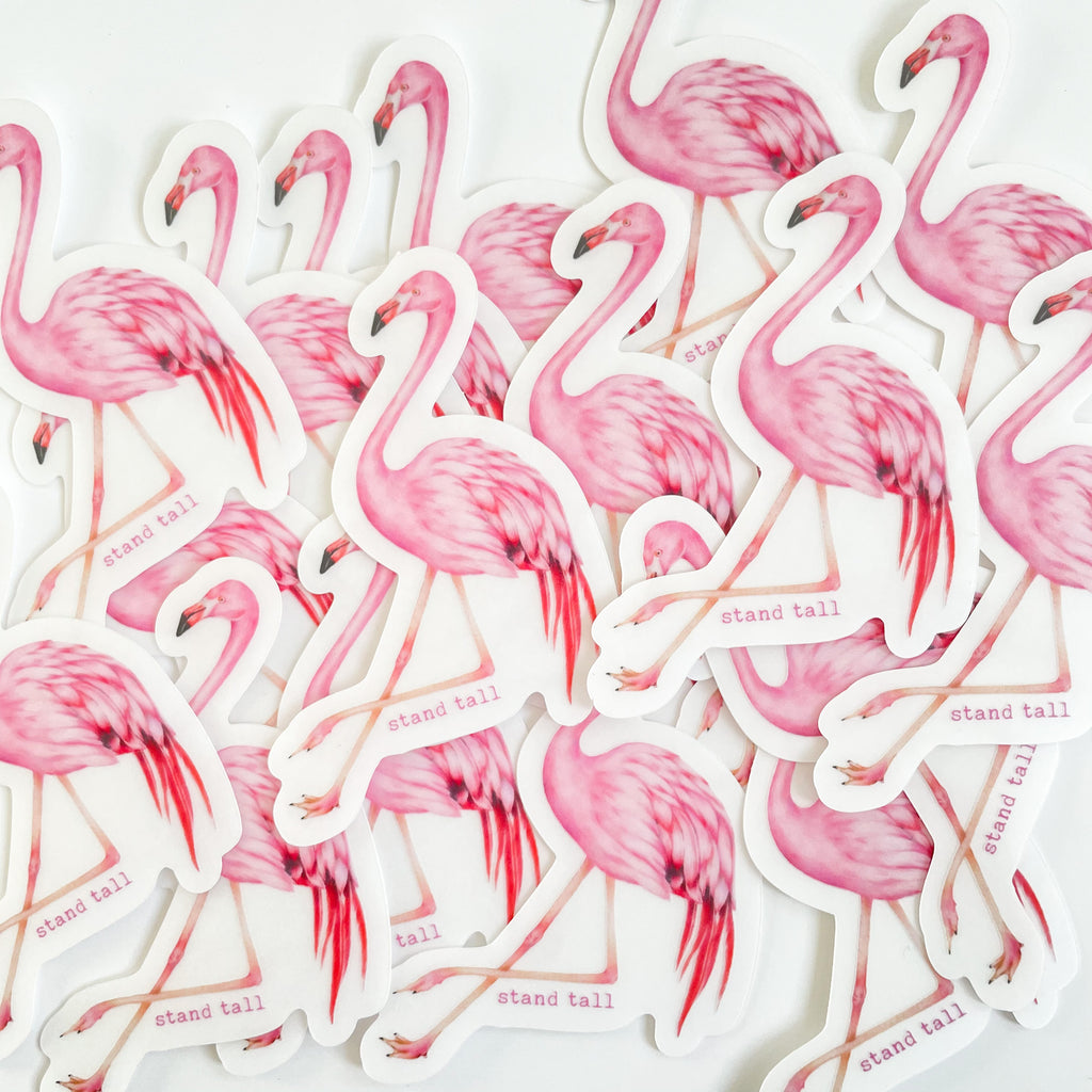 flamingo vinyl sticker