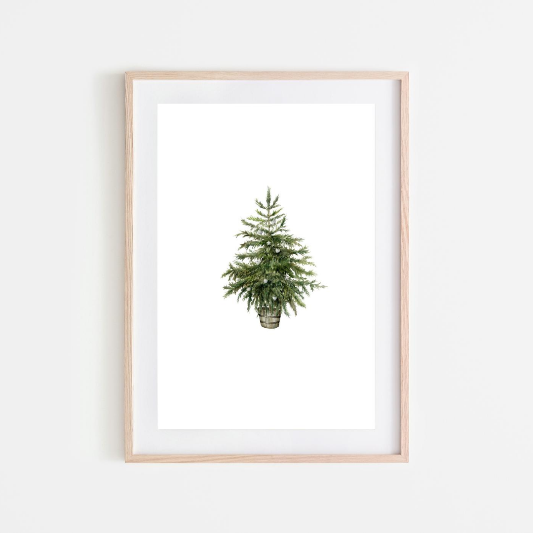 Christmas print, Pink Lemon Decor, Pink Lemon Decor Print, digital print, Christmas tree print