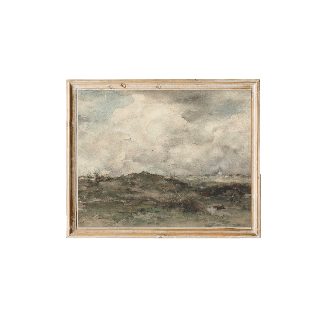 Landscape vintage painting art print