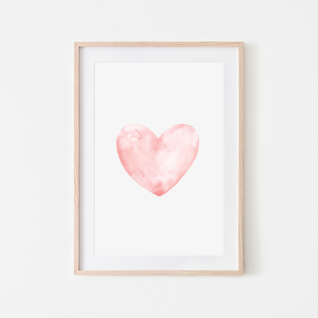 Pink Lemon Decor, Pink Lemon Decor Print, digital prints, digital print, home décor print, home décor prints, Pink Lemon Decor Pink Heart Print, pink heart print, pink heart