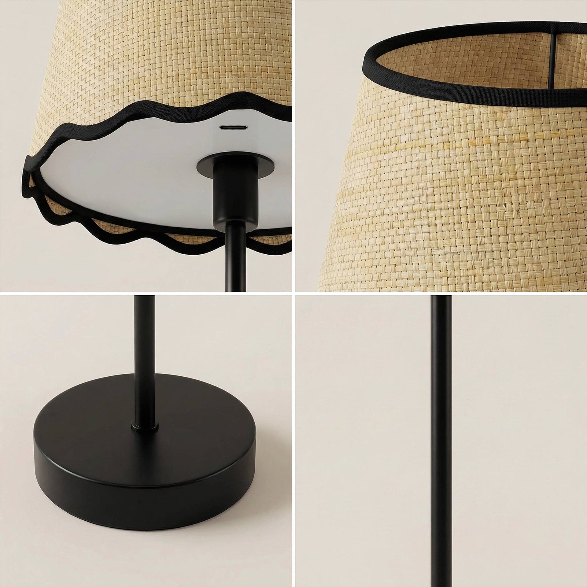 Table Lamp with Scallop Shade