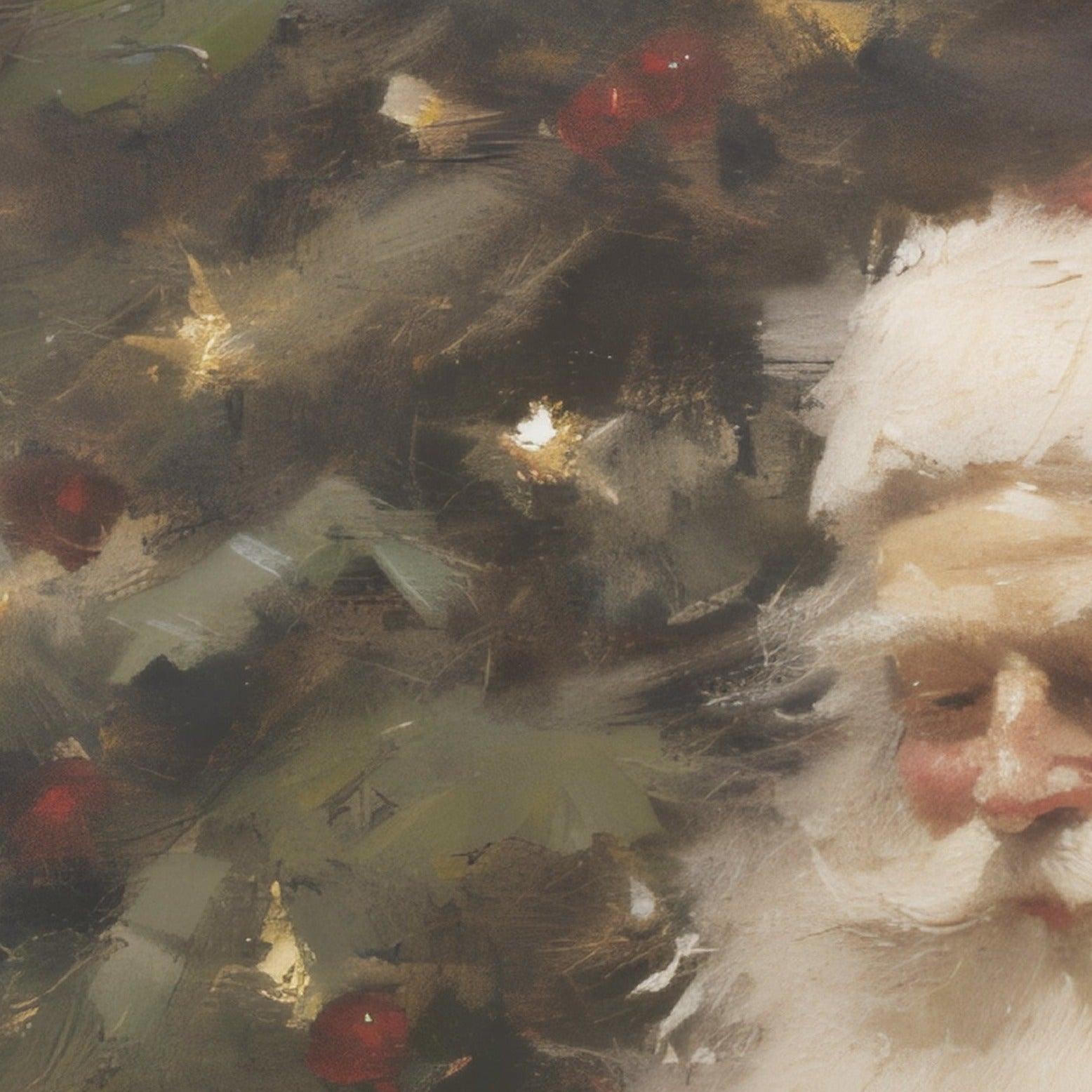 Santa Vintage Art Print