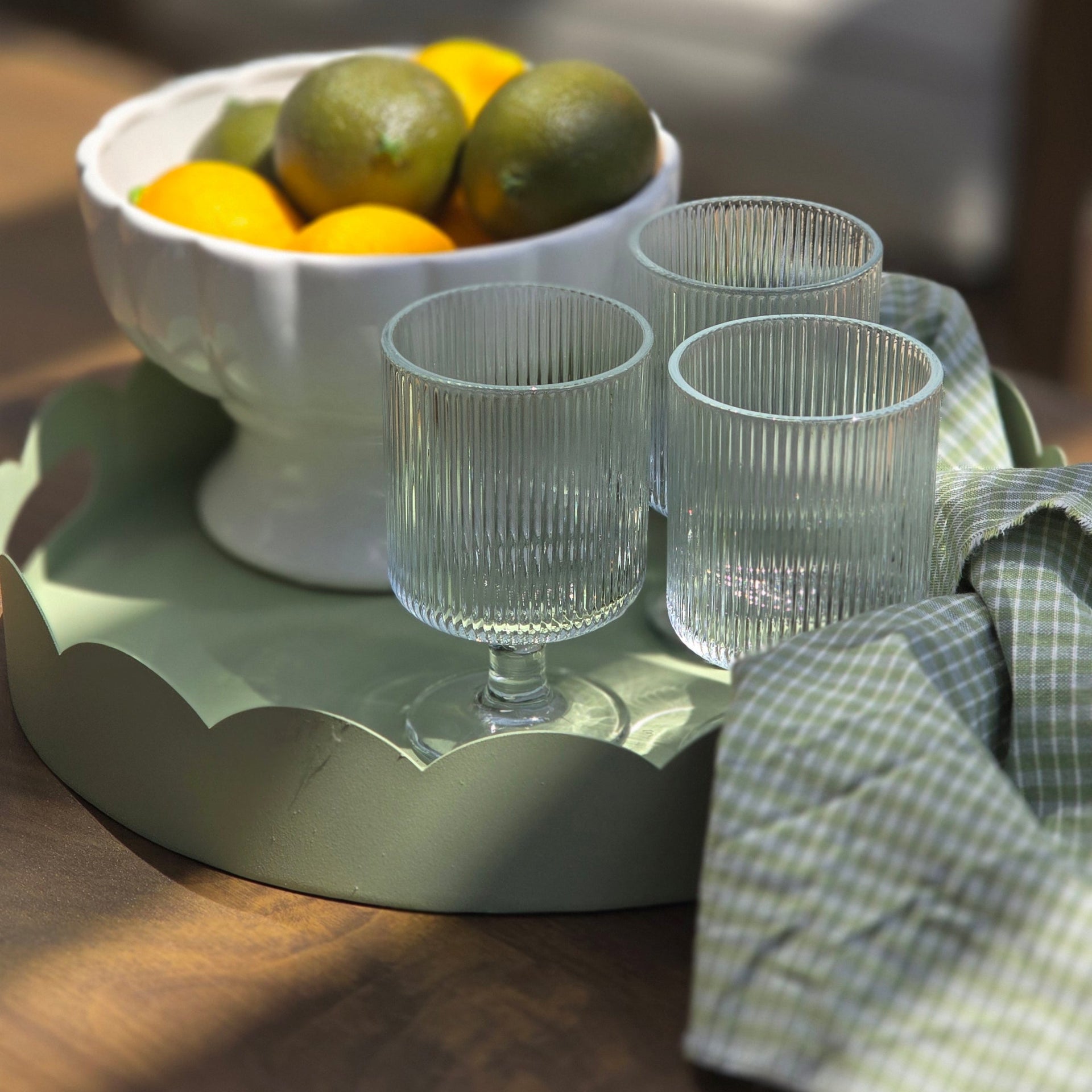 Green Metal Garden Tray