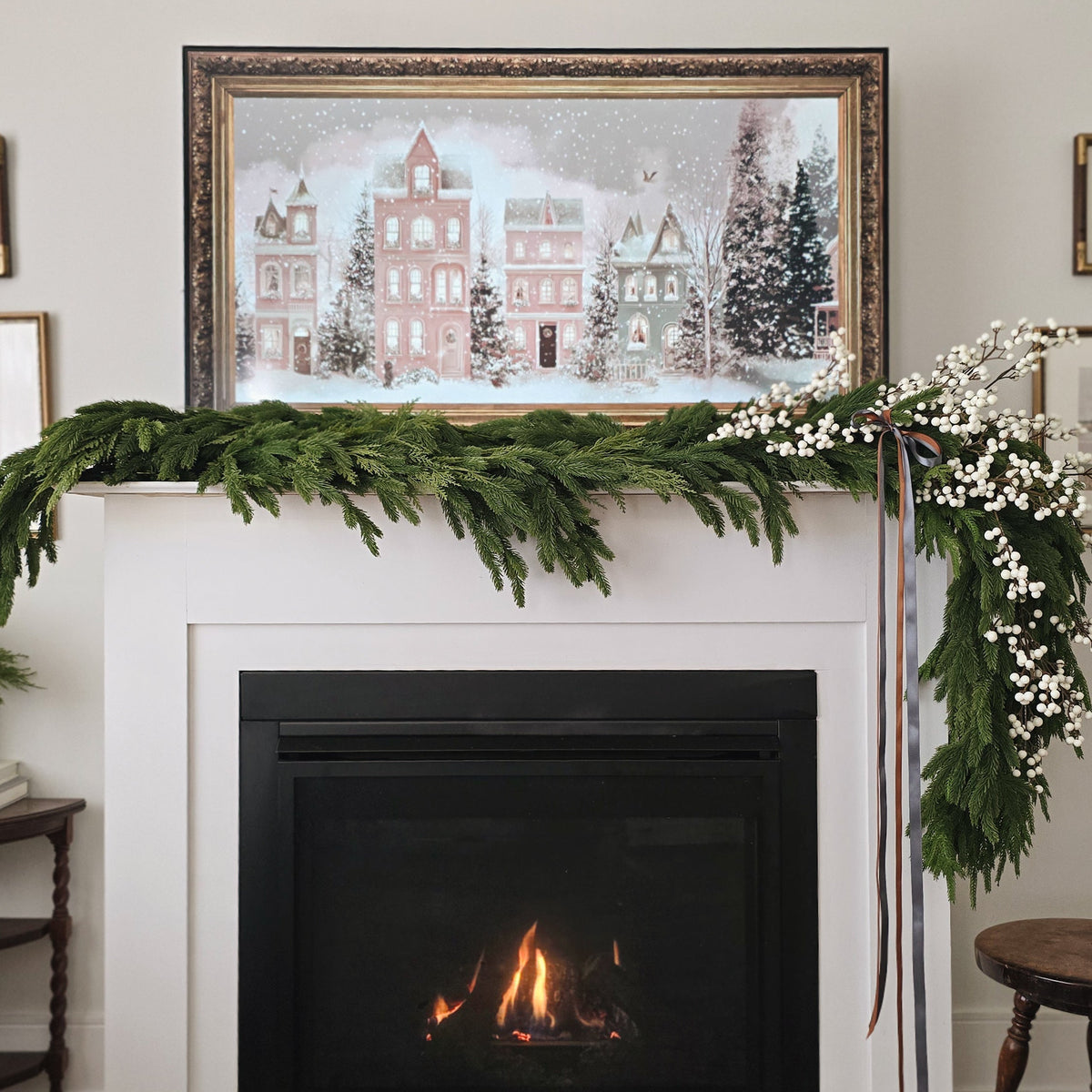 Real Touch Norfolk Pine Garland 10ft