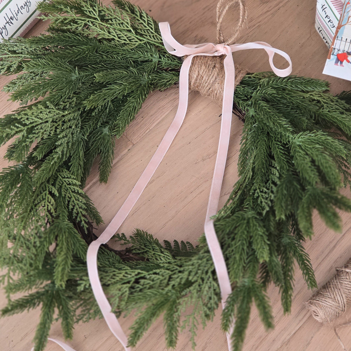 Cedar and Spruce Jute Wreath