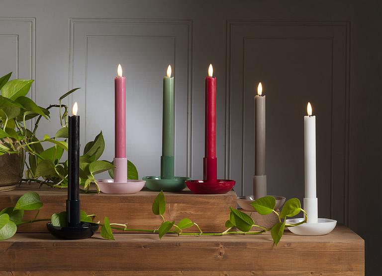 Red LED Taper Candles