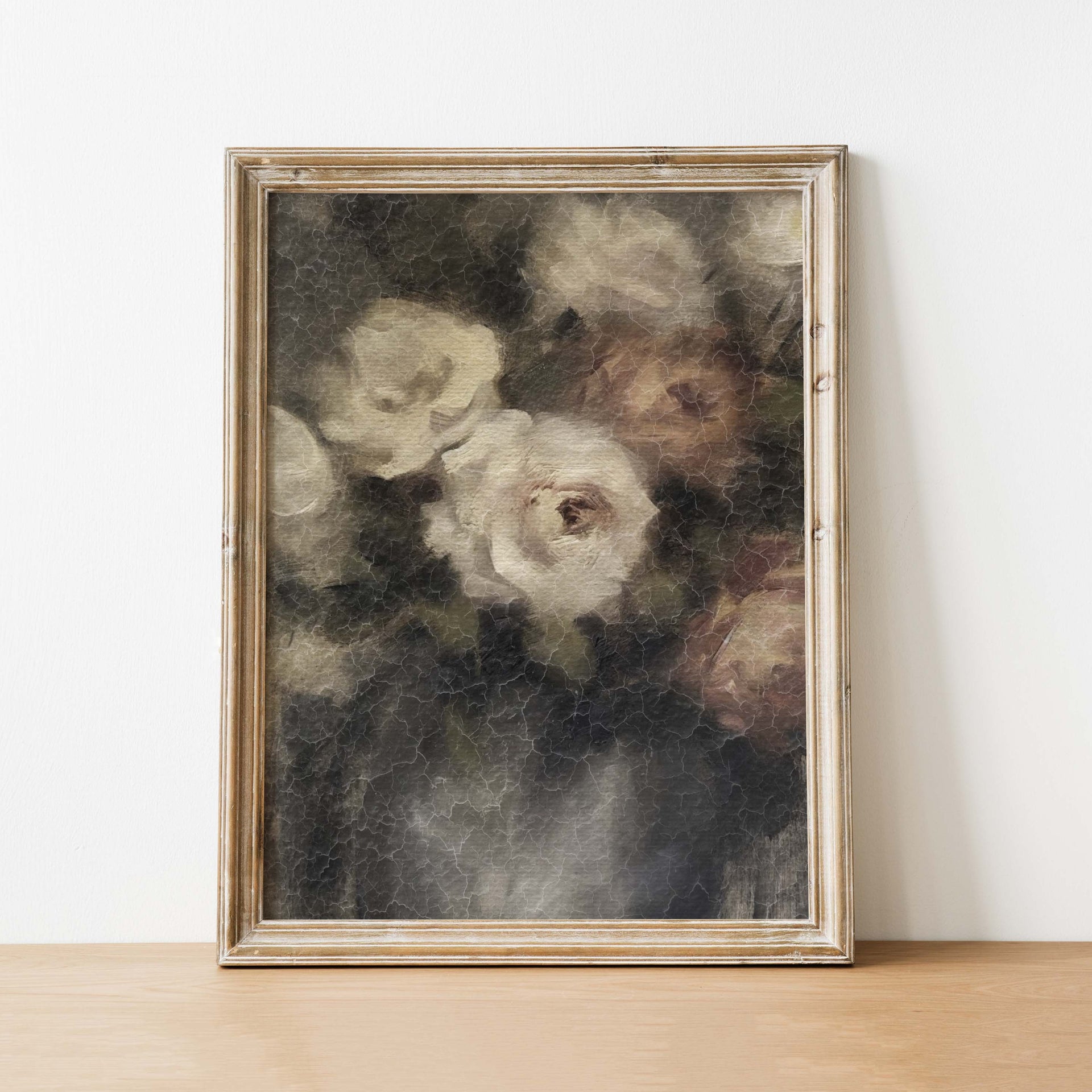 Moody Floral Vintage Art Print