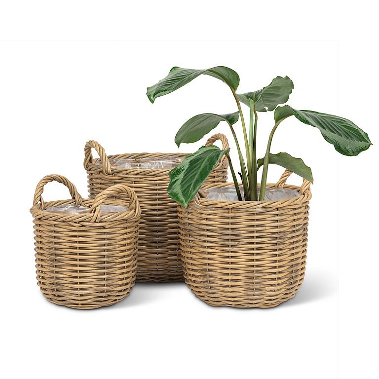 Lined Basket Planters