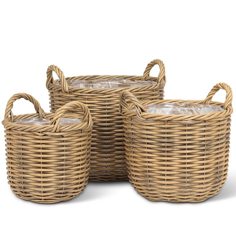 Lined Basket Planters