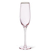 Champagne Glass with Gold Rim