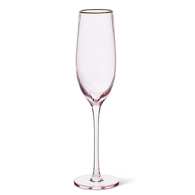 Champagne Glass with Gold Rim