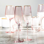 Champagne Glass with Gold Rim