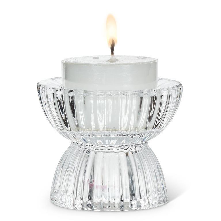 Reversable Ridged Candle Holder