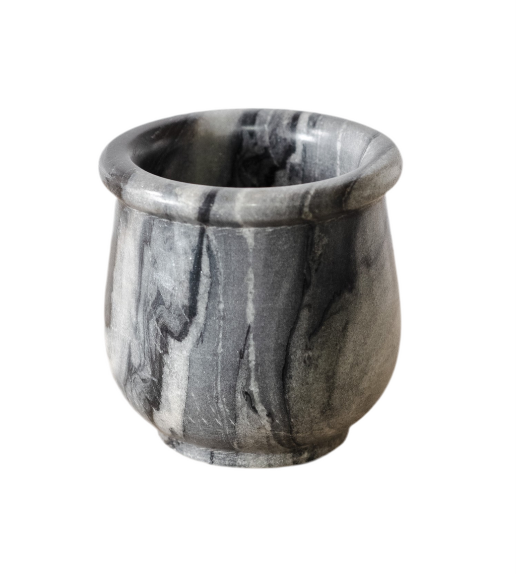 Black Marble Pot