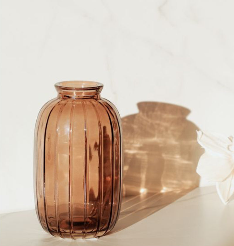 Amber Glass Vase