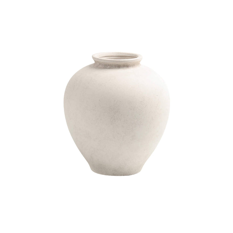 White Terracotta Vase- Small