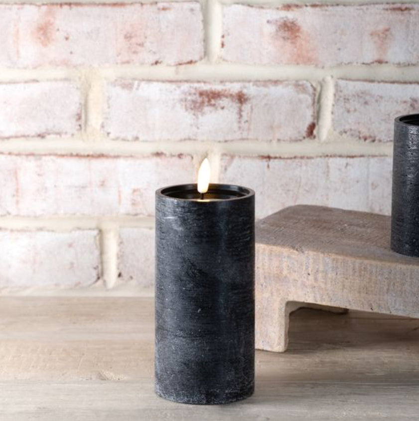 Black LED Pillar Candle