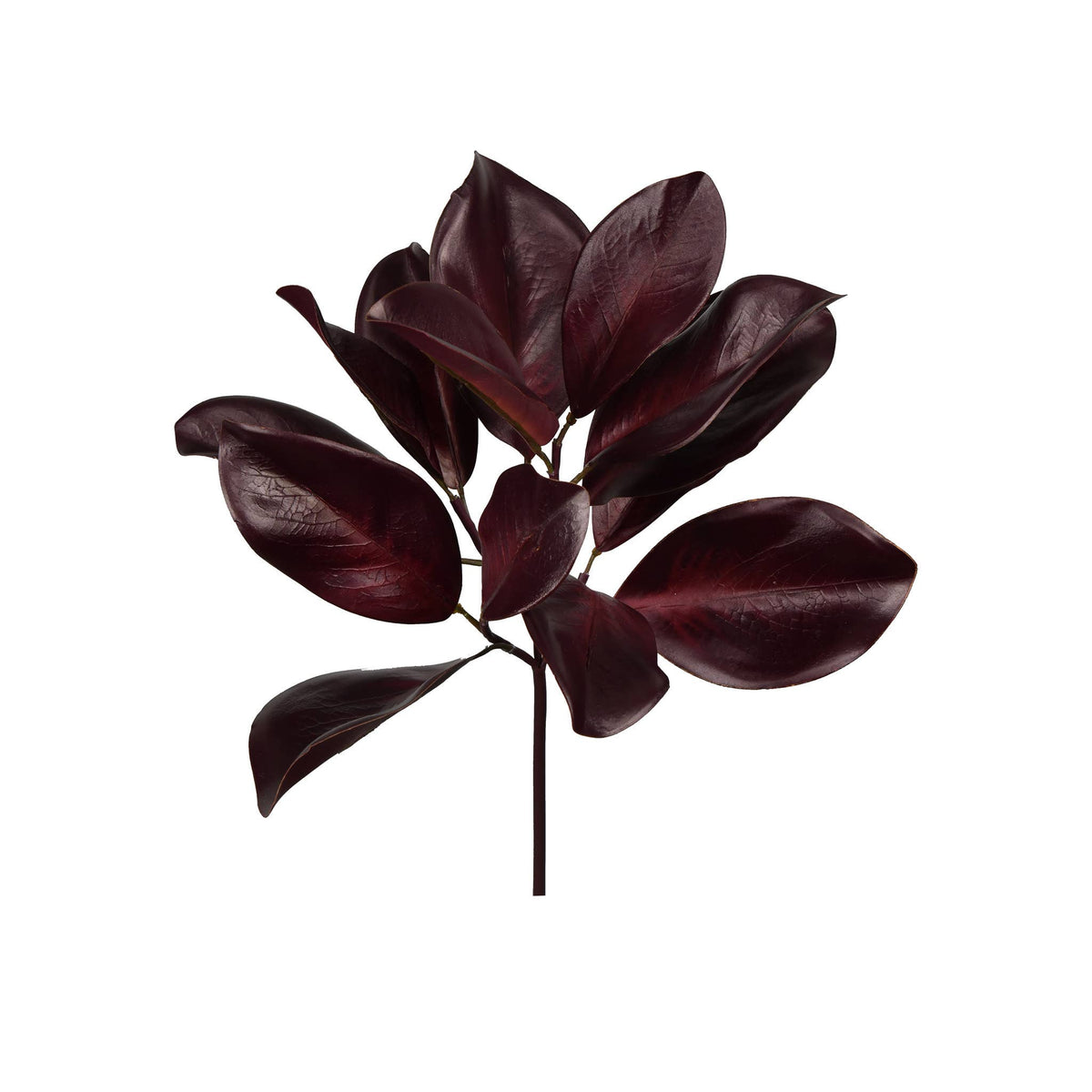 Magnolia Leaf Spray Merlot 16 Inch