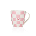 Bow Pink Checkered Coffee Mug