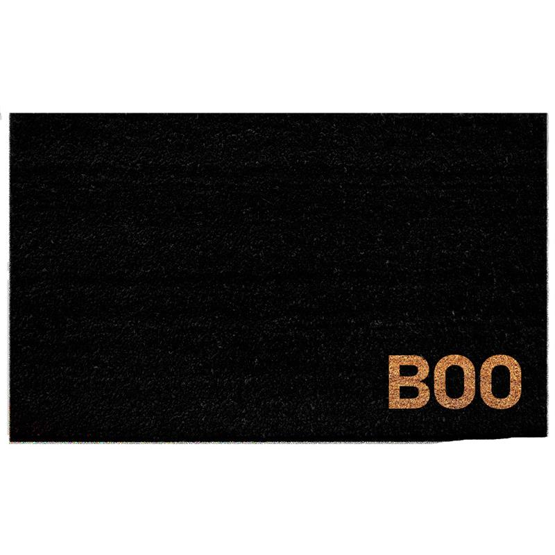 Boo Black Doormat