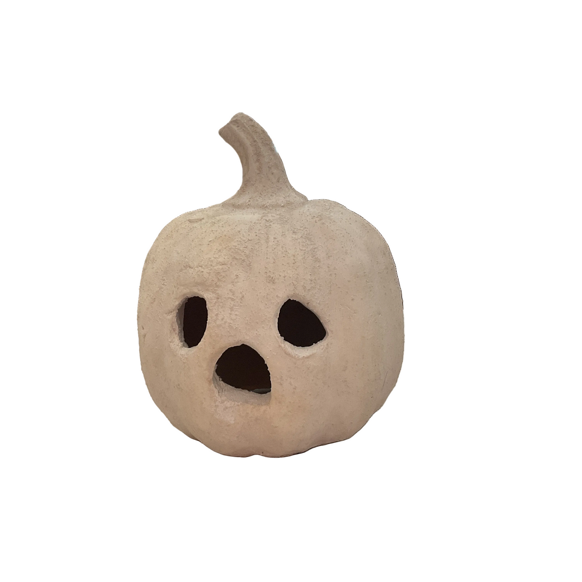 White Terracotta Ghost Face Pumpkin
