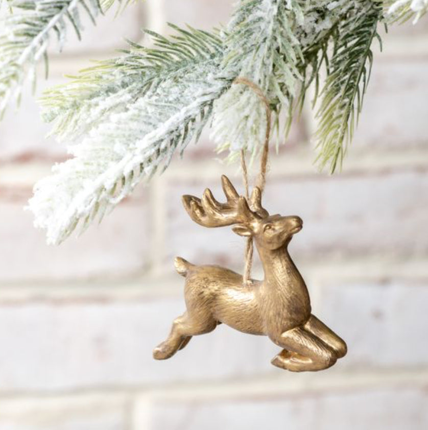 Gold Deer Ornament