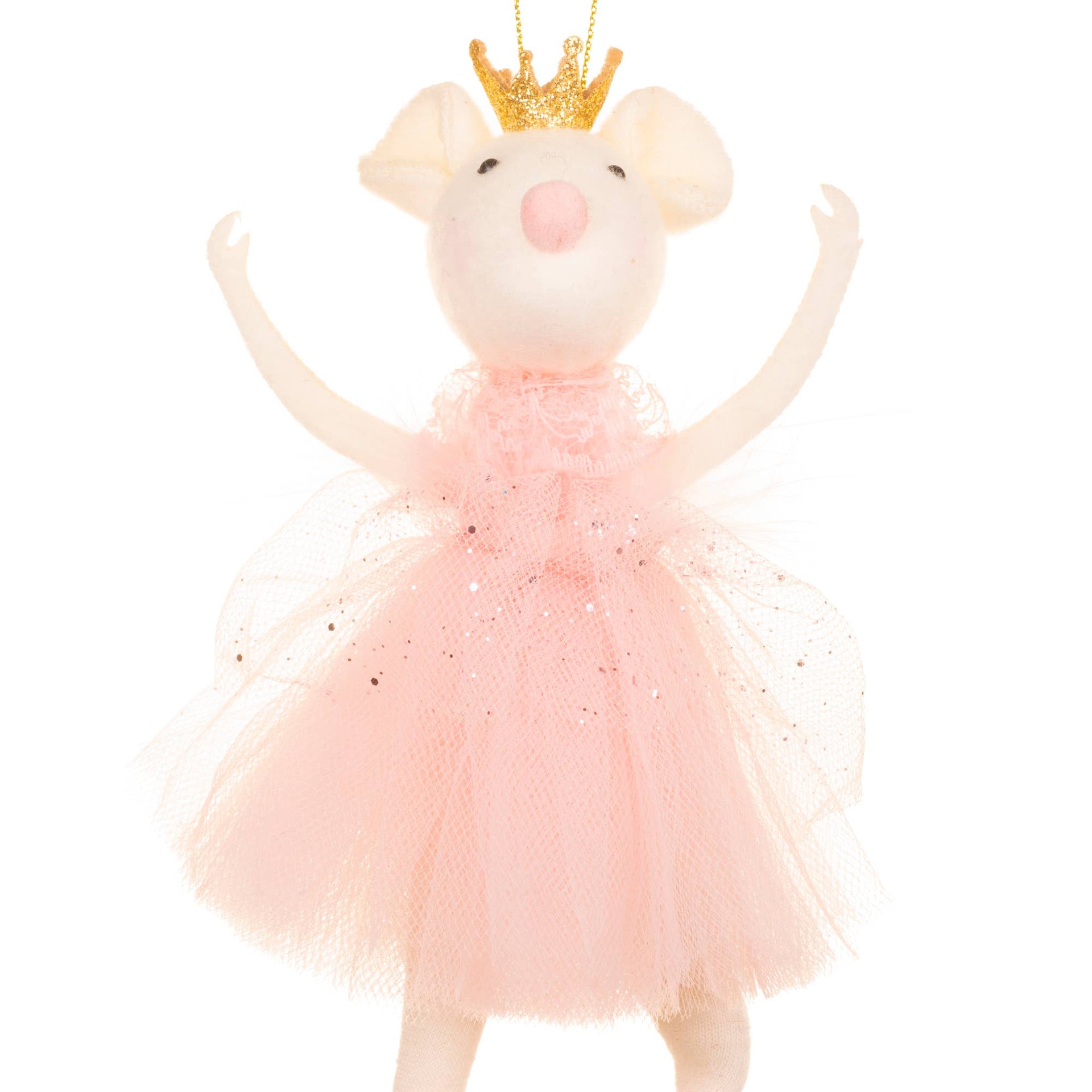 Pink Ballet Mouse Ornament