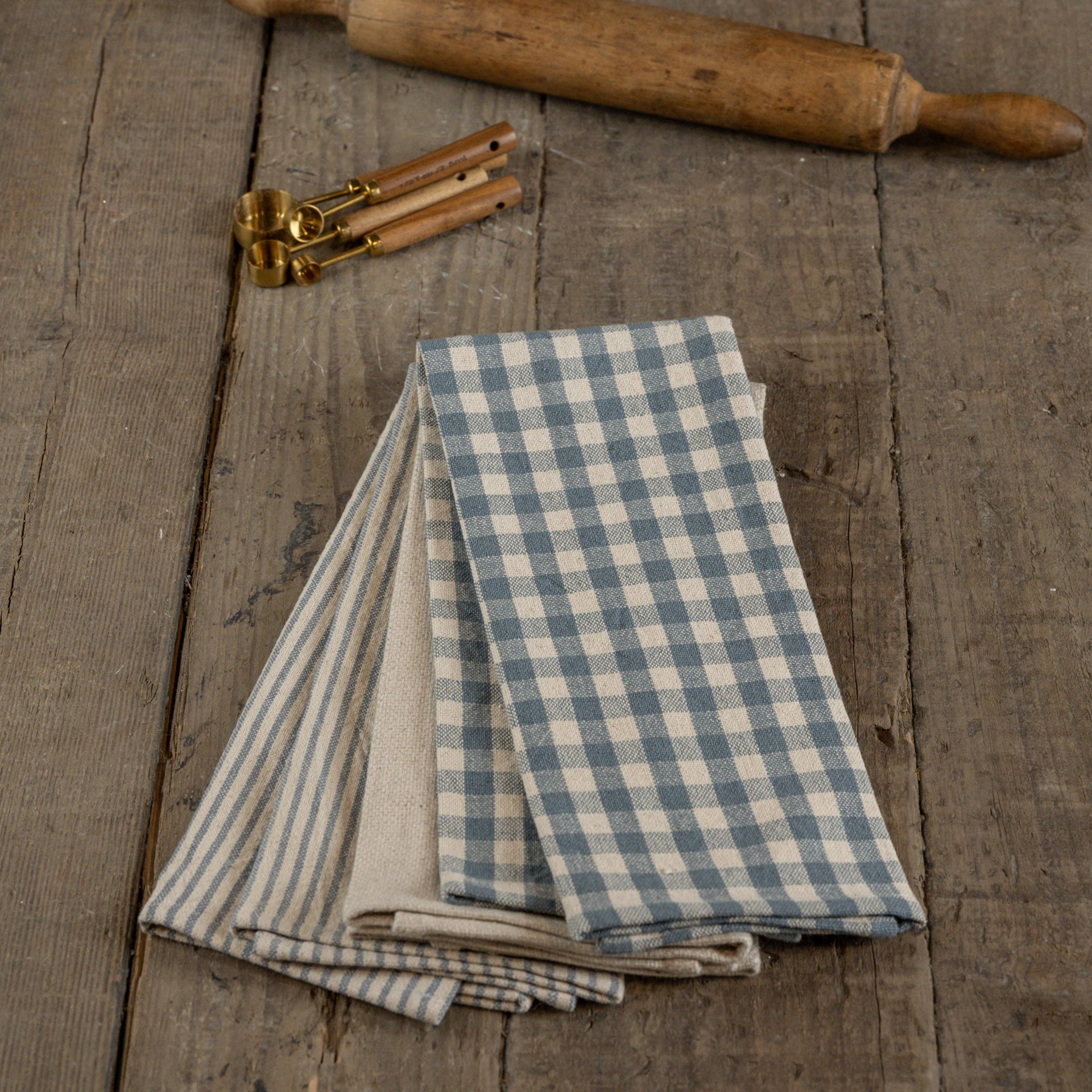 Blue and Cream Tea Towels